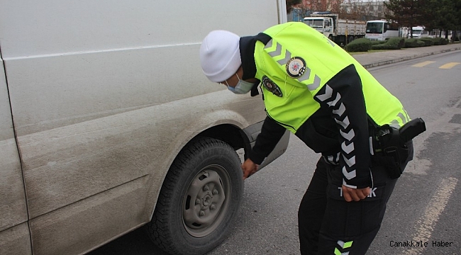 Kış lastiği denetimleri sürüyor