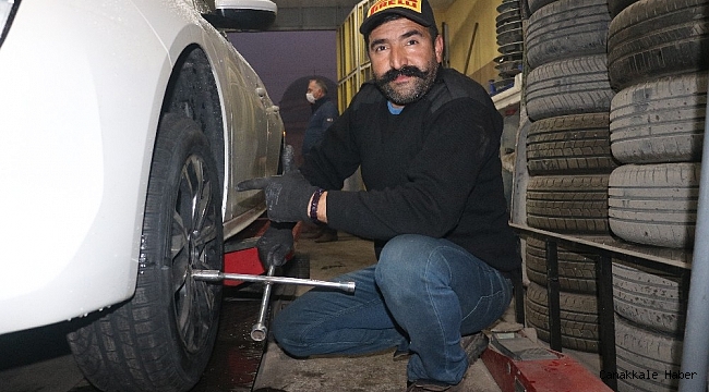 Kış lastiği mesaisi başladı