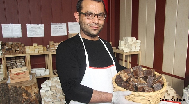 Kısıtlamadan muaf olan sabuncular üretime devam ediyor