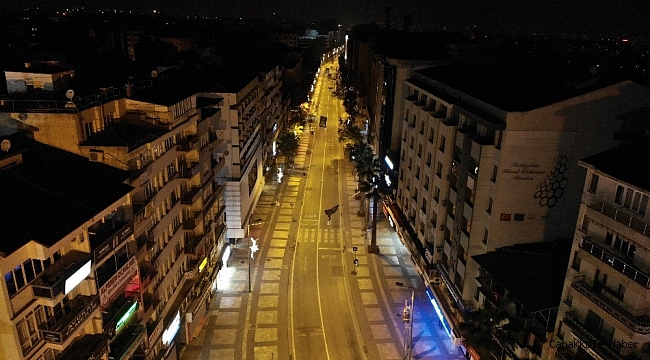 Kısıtlamanın başlamasıyla boş kalan Denizli havadan görüntülendi