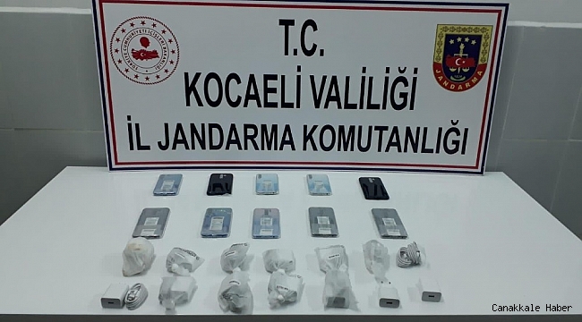 Kocaeli&#039;de 40 bin TL değerinde gümrük kaçağı cep telefonu ele geçirildi