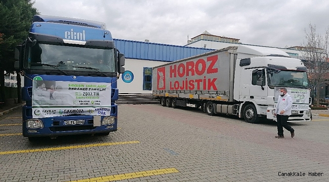 Kocaeli&#039;den Suriye&#039;ye 2 tır yardım malzemesi gönderildi