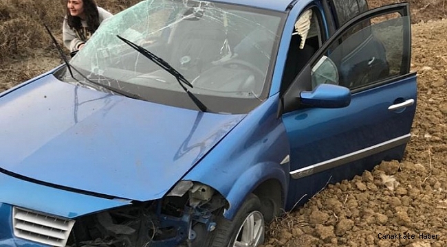 Kontrolden çıkan araç takla attı: 3 yaralı