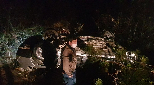 Kontrolden çıkan otomobil takla attı: 1 ölü, 1 yaralı