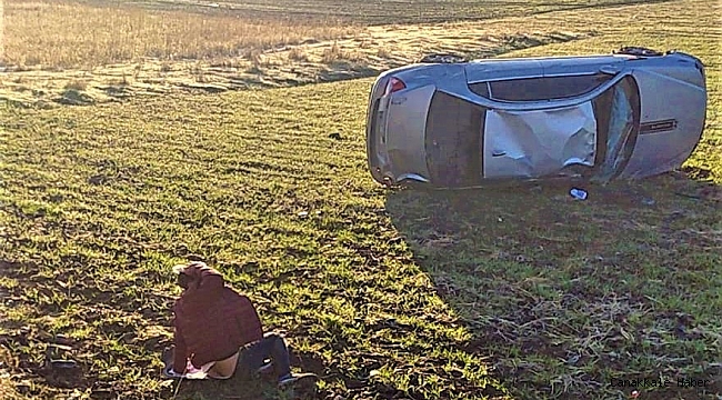 Kontrolden çıkan otomobil tarlaya uçtu: 1 ağır yaralı