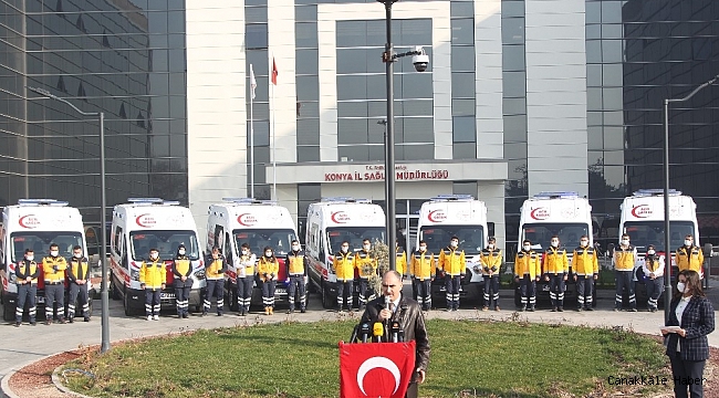 Konya İl Sağlık Müdürlüğüne 14 yeni ambulans tahsis edildi