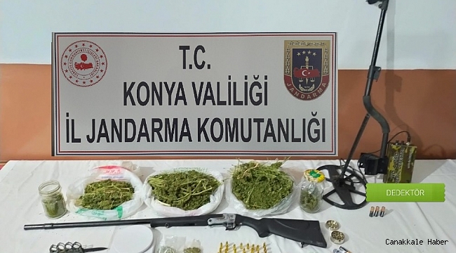 Konya'da 848 gram esrar ele geçirildi