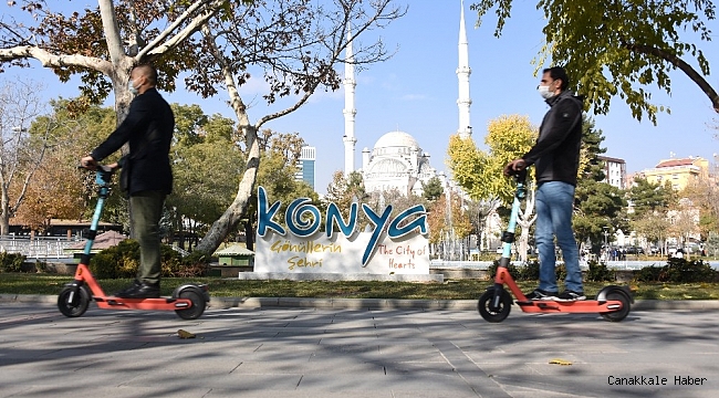 Konya&#039;da elektrikli scooter dönemi