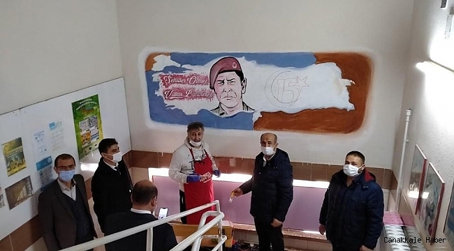Konya&#039;da ilkokulların duvarları çizimlerle süsleniyor