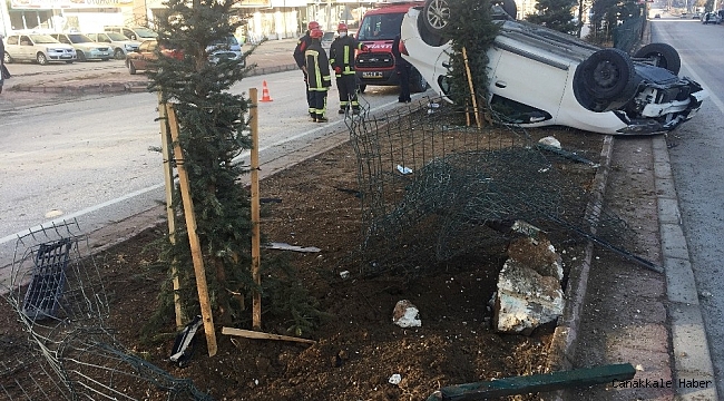 Konya&#039;da otomobil takla attı: 1 yaralı