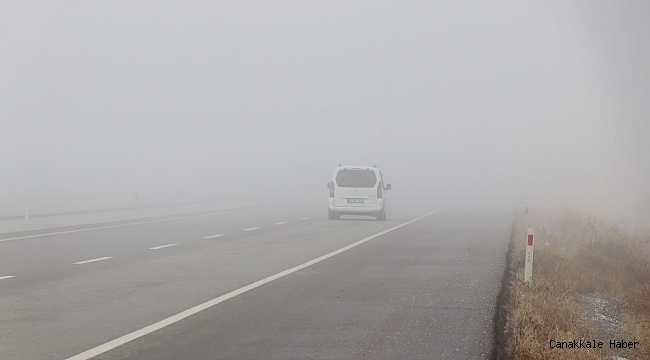 Konya'da sis trafiği olumsuz etkiledi