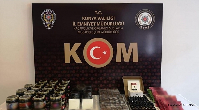 Konya&#039;da uyuşturucu ve kaçakçılık operasyonu