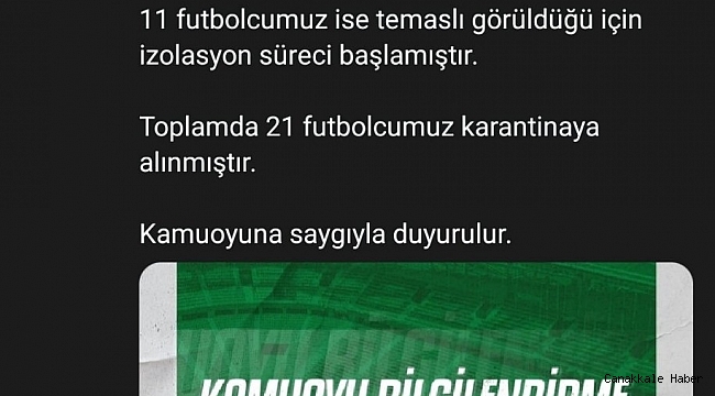 Korona virüs nedeniyle Sakaryasor&#039;da yarın maça çıkacak oyuncu kalmadı