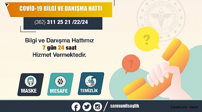 Kovid-19 danışma hattı 7 gün 24 saat hizmet verecek