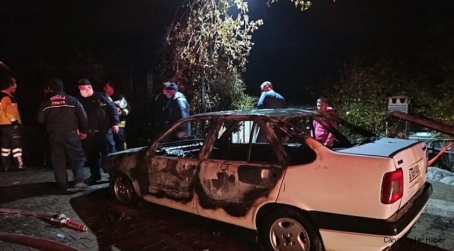 Köyceğiz&#039;de araç yangını