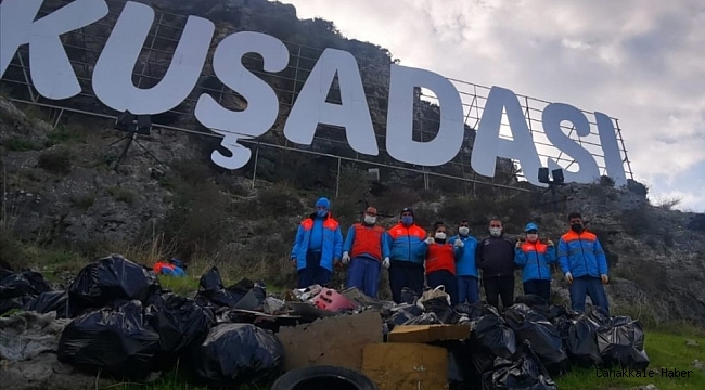 Kuşadası&#039;nda sokağa çıkma kısıtlamasında temizlik seferberliği