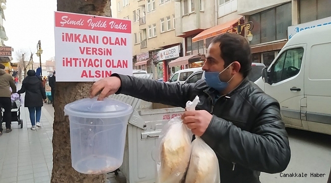 Kütahya'da bir grup esnaf "Askıda ekmek" uygulaması başlattı