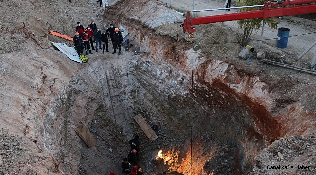 Kuyu açarken göçük altında kalan 1 kişi kurtarıldı, diğerini kurtarma çalışması sürüyor