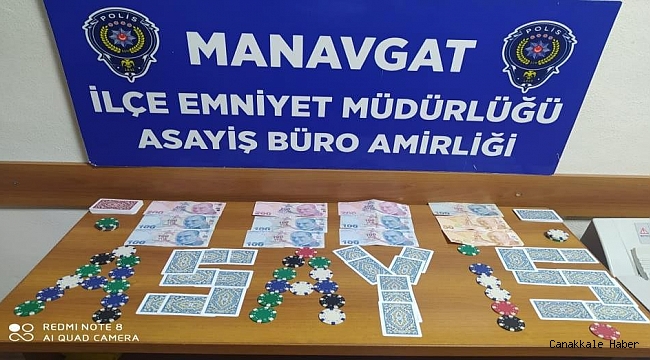 Manavgat'ta kumar oynayan ve yer sağlayan 12 kişiye 29 bin TL ceza