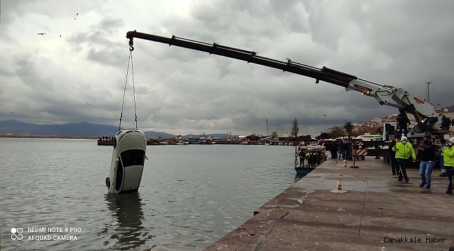 Manevra yaparken denize uçtu