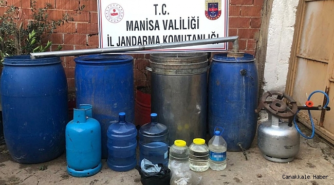 Manisa'da 425 litre sahte içki ele geçirildi