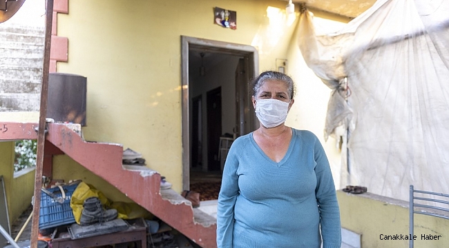 Mersin&#039;de ihtiyaç sahibi kadının evi belediye ekiplerince onarıldı