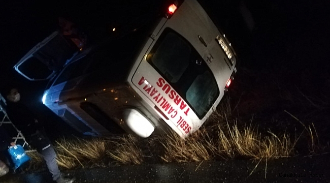 Mersin'de yolcu minibüsü takla attı: 1 yaralı