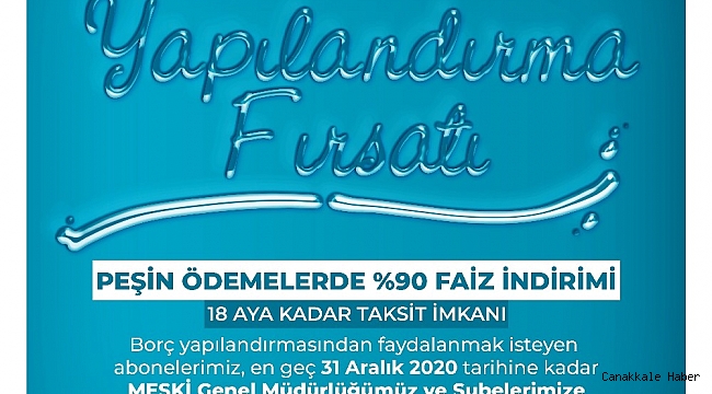 MESKİ su faturası borçlarını yapılandırıyor