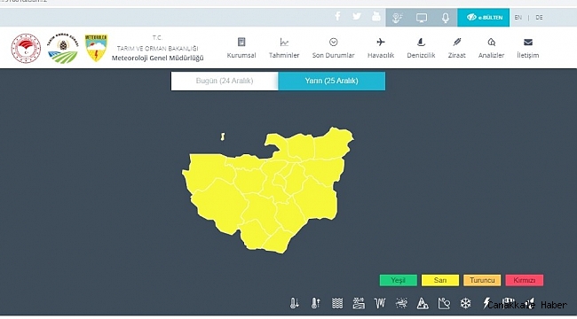Meteorolojiden Bursa için &#039;sarı&#039; uyarı