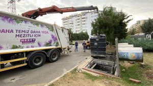 Mezitli'de Covid-19'a karşı robotik kollu konteyner sistemi