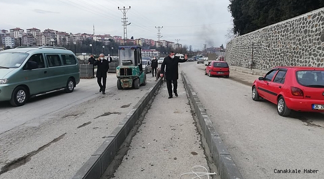 Mollabey yolunda ışıklı kavşak çalışması