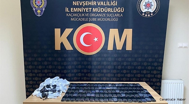 Nevşehir&#039;de 100 adet kaçak cep telefonu ele geçirildi