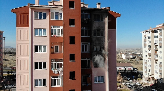 Nevşehir&#039;de bir apartmanda çıkan yangın korkulu anlara neden oldu