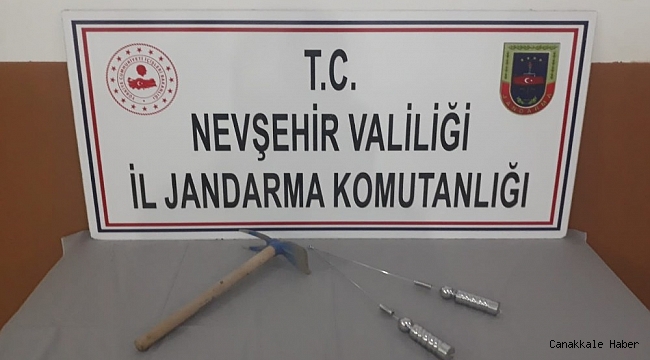 Nevşehir&#039;de define avcısı suçüstü yakalandı