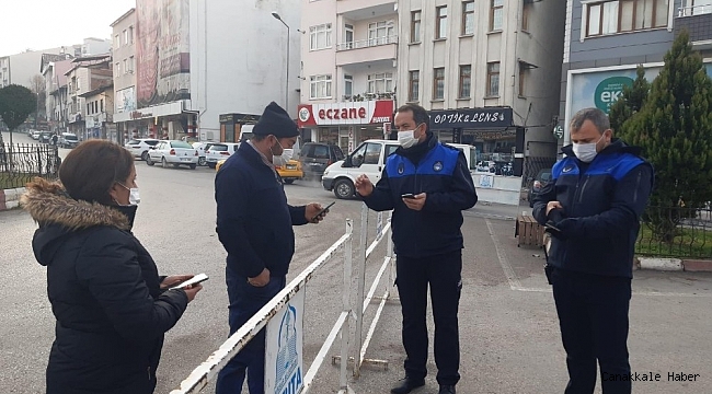 Niksar'da Pazar girişinde HES kodu denetimi