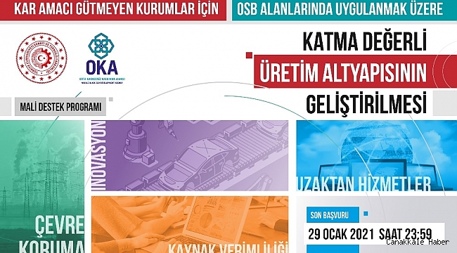 OKA&#039;nın 21 milyon TL bütçeli destek programına başvuru süresi uzatıldı