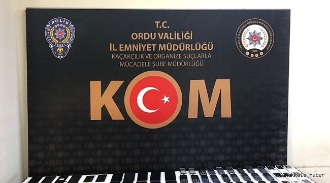 Ordu&#039;da çok sayıda kaçak telefon ve malzemeleri ele geçirildi