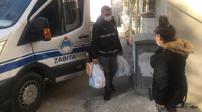 Osmangazi zabıtasından karantinadaki ailelere alışveriş desteği
