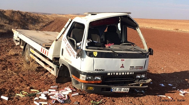 Oto kurtarıcı kaza yaptı: 1 yaralı