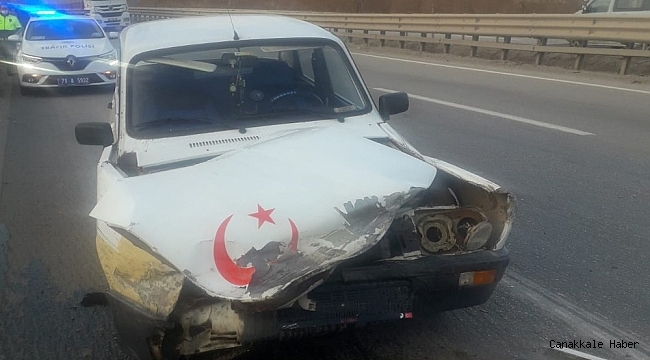 Otomobil bariyerlere çarptı: 2 yaralı