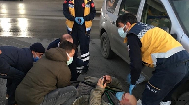 Otomobile çarpan bisiklet sürücüsü hastanelik oldu