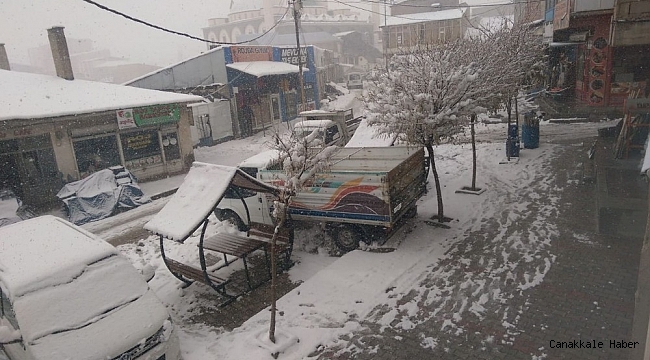 Özalp ilçesinde kar yağışı