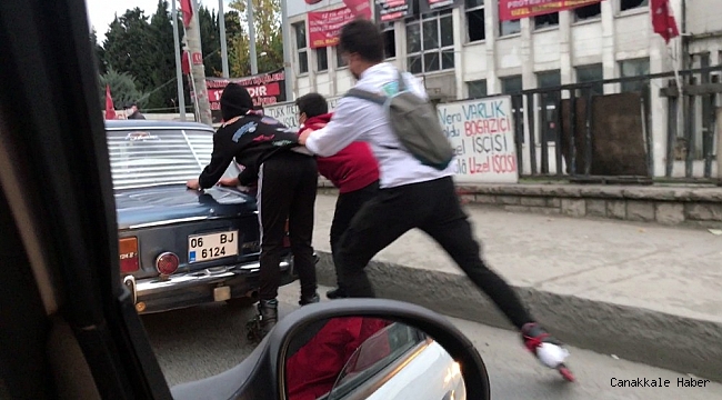 Patenli 3 gencin tehlikeli yolculuğu kamerada