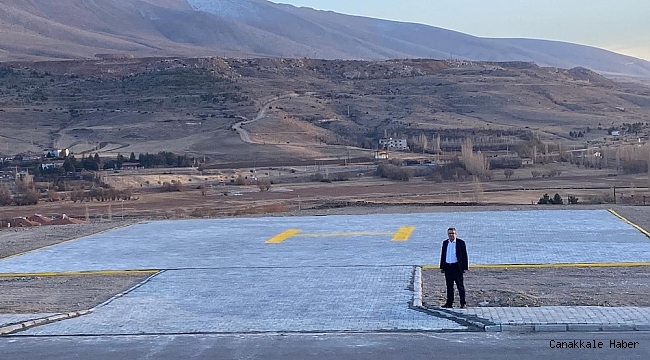 Pınarbaşı&#039;da hasta sevkini rahatlatan helikopter pisti