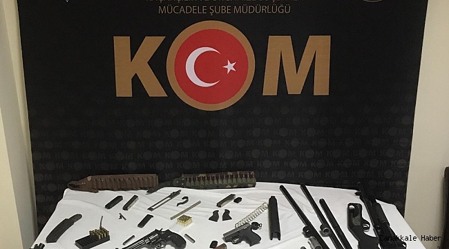 Polis baskınında 7 tabanca, 2 av tüfeği ele geçirildi