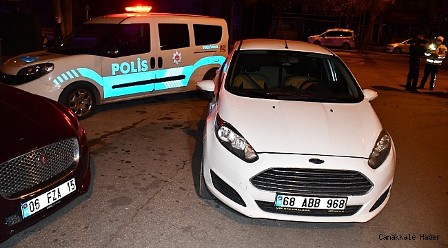 Polisi gören aracı bırakıp kaçtı