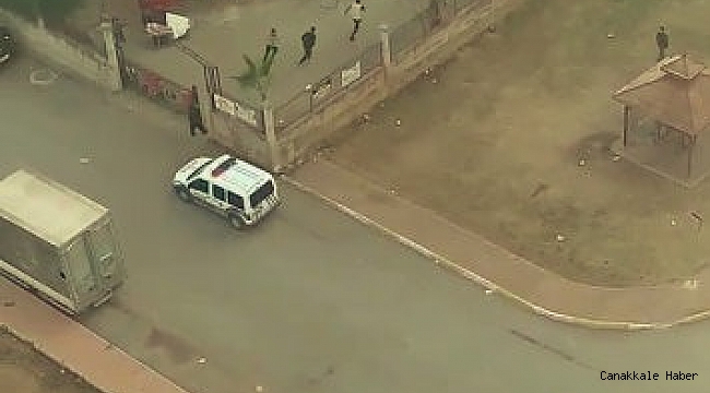 Polisi gören çocuklar çil yavrusu gibi dağıldılar