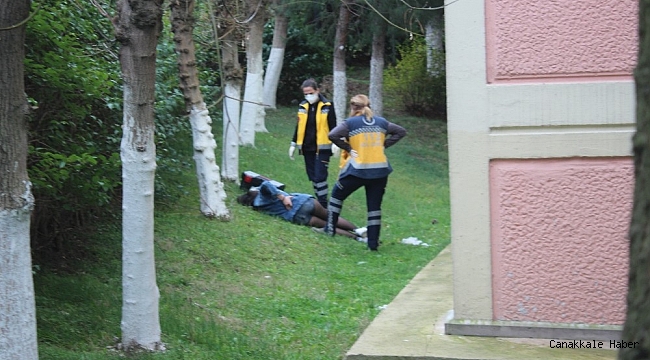 Polisi görünce 3. kat penceresinden atladı