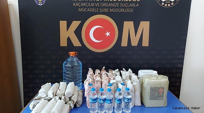 Polisten hamamda sahte içki operasyonu: 43 litre sahte içki ele geçirildi