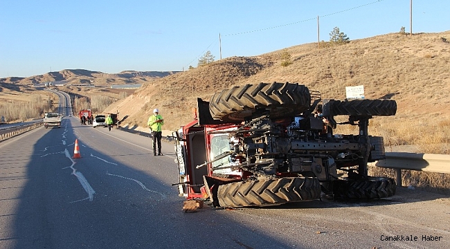 Römork traktörden ayrıldı, 25 metre sürüklendi: 3 kişi yaralandı